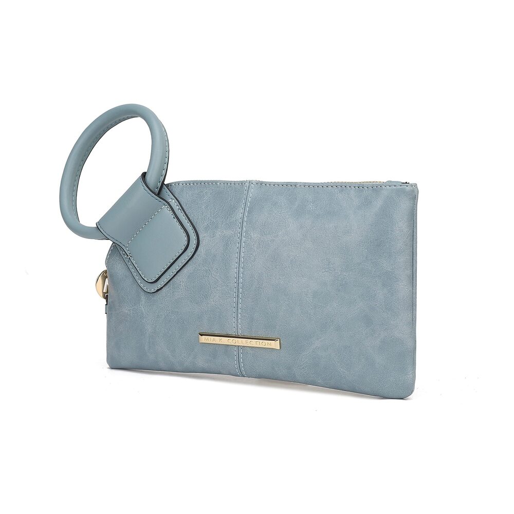 2520 Wristlet Pouch Clutch Wallet Handbag, Small Purse Black Circular